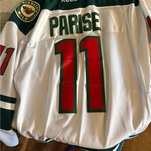 Reebok White Hockey Jersey with Team Logo